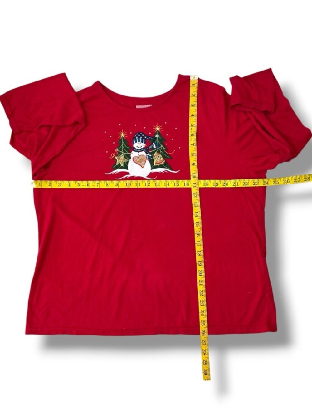 Christmas Tee Shirts Cotton Holiday Long Sleeve  Bundle  Red Women Plus Size 2X - Picture 6 of 15